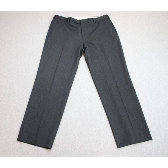 Brooks Brothers Pants Mens 38 X 30 Gray 1818 Madison 100% Wool Pleated Straight - Picture 1 of 8